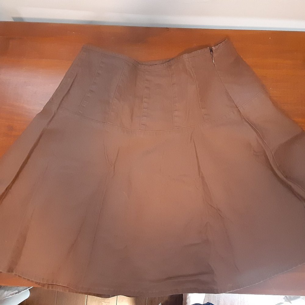 Lauren Ralph Lauren Brown A-Line Skirt - Picture 6 of 12